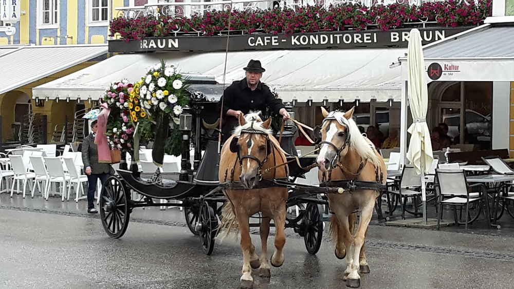 Arrivée du corbillard