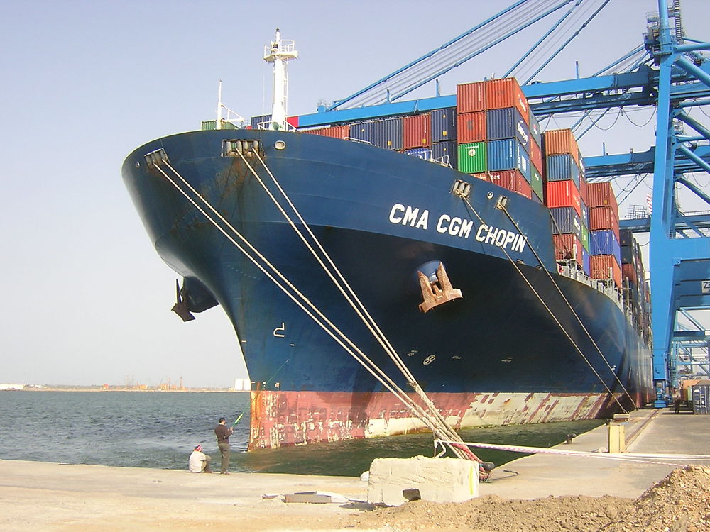 Le porte-conteneurs "Chopin" de la CMA CGM