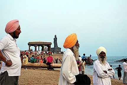 Sikhs sur la plage