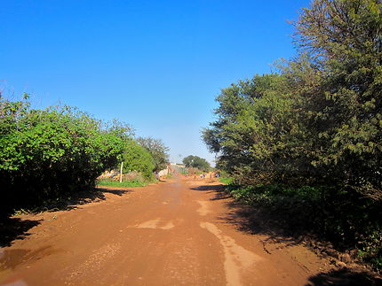 Route trempée au Sénégal