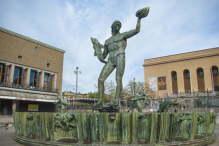La statue de Poséidon à Göteborg