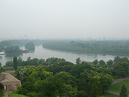 Save et Danube dans la brume, Kalemegdan, Belgrade
