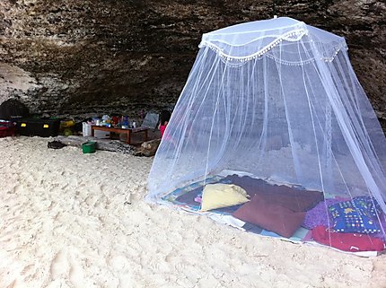 Camping sur la plage