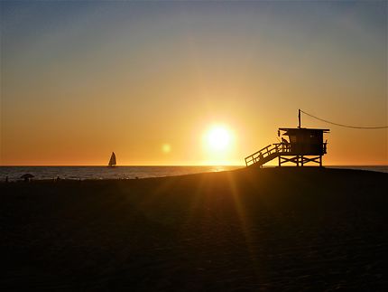 Coucher de soleil à Venice Beach