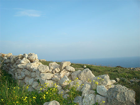 Paysages caillouteux autour d' Hagar Qim Paysages caillouteux autour d' Hagar Qim