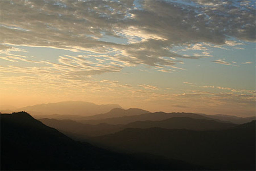 Coucher de soleil sur la vallée d'Atéou