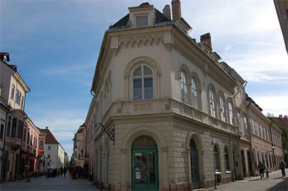 Pharmacie dans une rue de Gy&#337;r