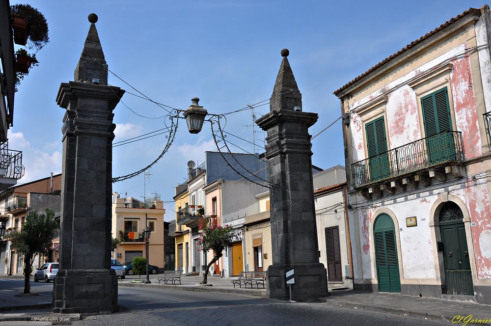 Colonnes de lave à Linguaglossa