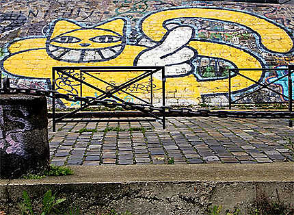 Paris Street Et Art le Chat Street Art 10 me Arrondissement 