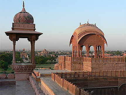 Bikaner, vue de la terrasse d'un hôtel-palais