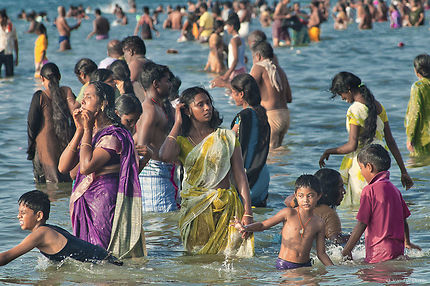 Bain de mer à Ramswaram