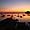 coucher de soleil sur le port de Labuhanbajo