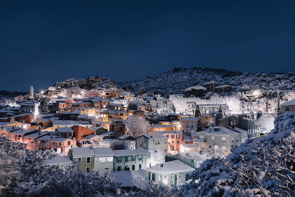 La neige à Bormes les mimosas