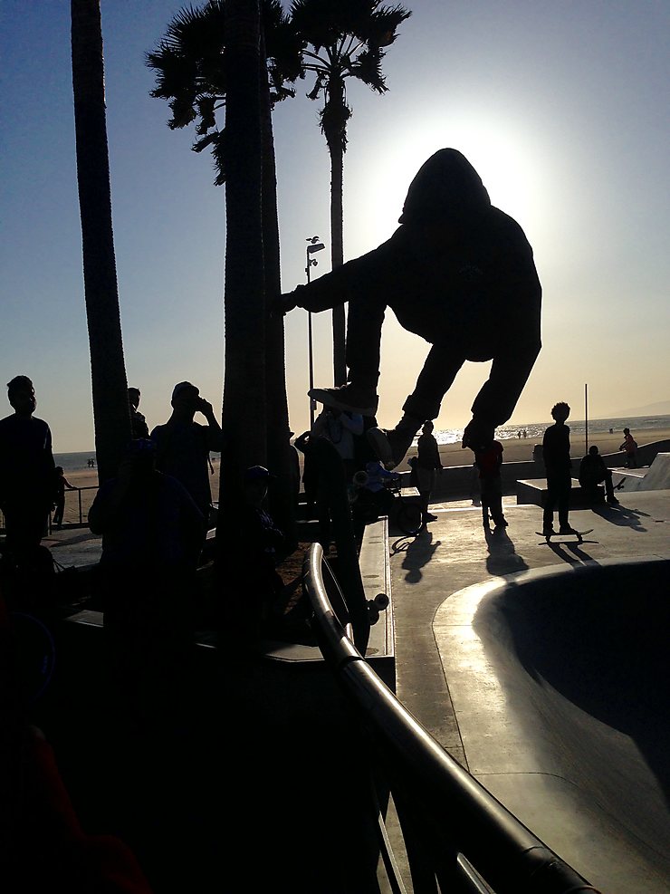 Skater à Los Angeles, Californie, USA