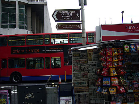 Bus in oxford street Bus in oxford street