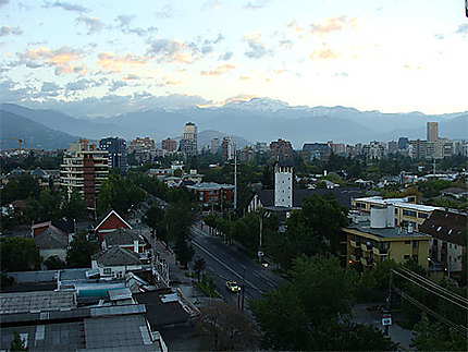 Lever de soleil sur Santiago de chile