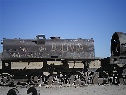 Cimetière de trains en Bolivie