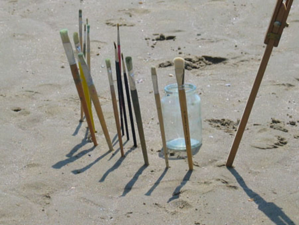 Peinture en liberté sur la plage