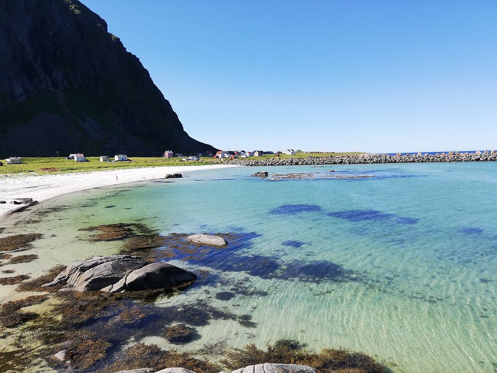 Plage à Eggum, îles Lofoten