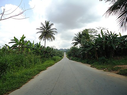 La route vers le village Ahoutoue