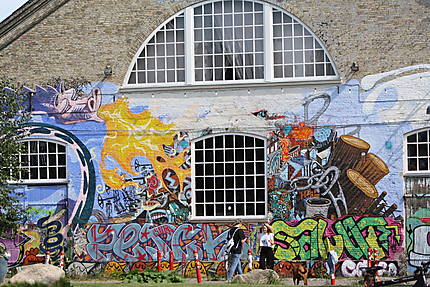 Fresque du Quartier de Christiania 