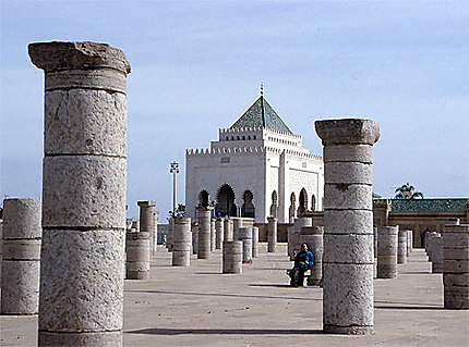 Rabat, l'esplanade et le mausolée Mohamed V