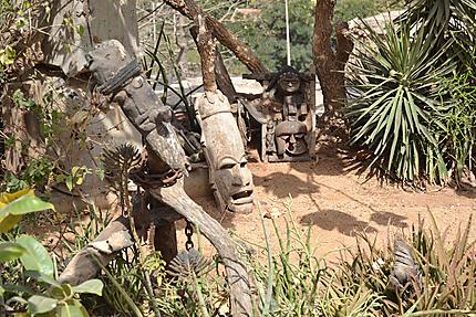 Sculptures sénégalaises sur l'Île de Gorée