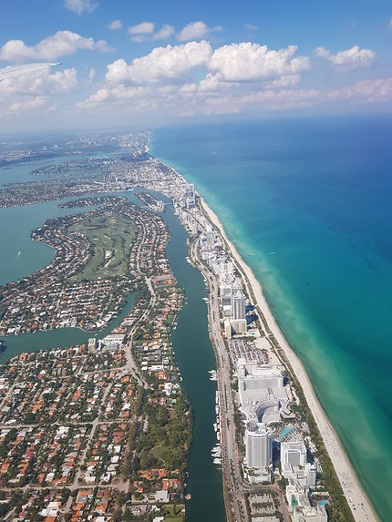 Vue du ciel sur Miami Beach
