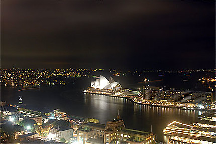 Port de Sydney la nuit
