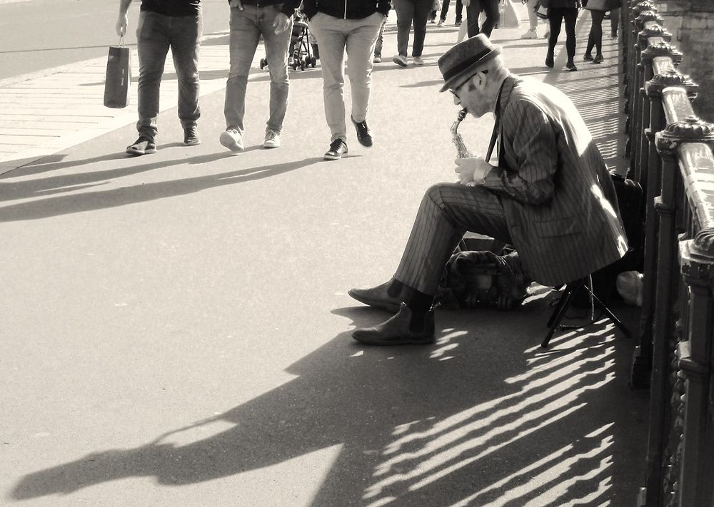 Jazz sur le pont d'Arcole, Paris