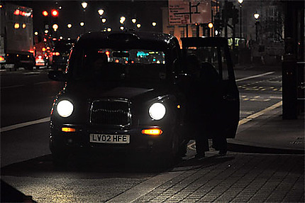 Cab at night