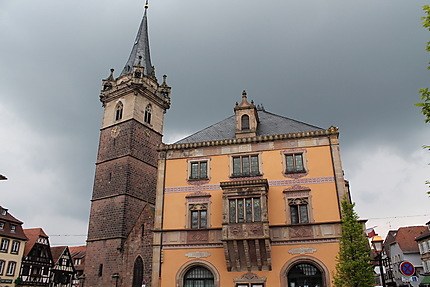 Orage sur l'hôtel de ville d'Obernai