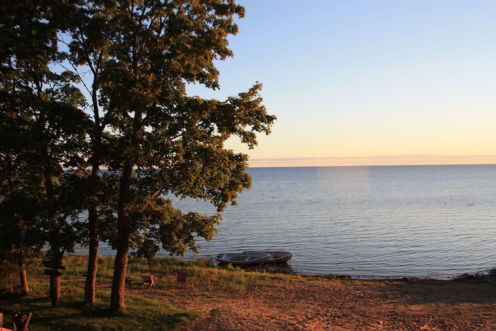 Petit jour au lac Peipsi en Estonie