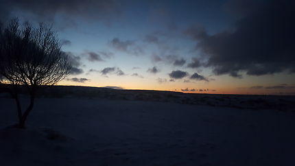 Lever de soleil en Islande, Borgarnes