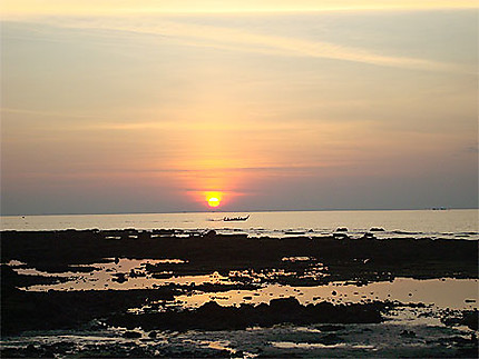 Coucher de soleil à marée basse