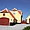 Maisons jaunes et toits rouges à Skagen