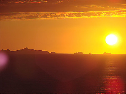Coucher de soleil sur les îles sanguinaires