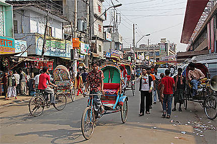 Scène de rue à Old Dhaka