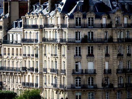 Façades d'immeubles "chics", Île de la Cité, Paris