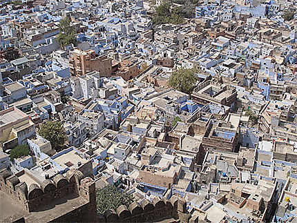 La ville bleue vue depuis le fort de Mehrangarh