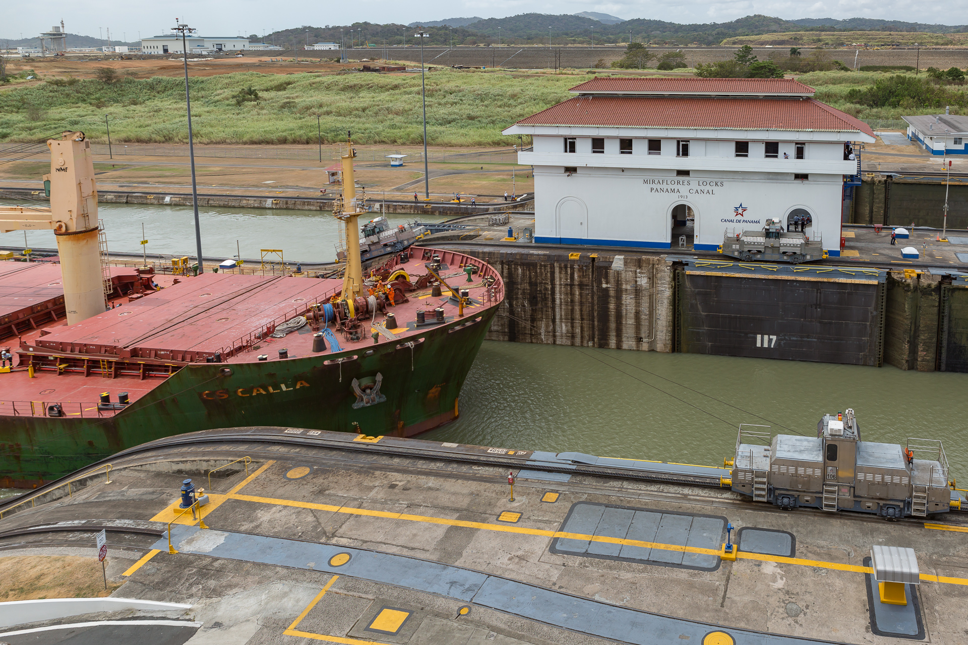 Ecluses de Miraflores, canal de Panama Ecluses de Miraflores, canal de Panama