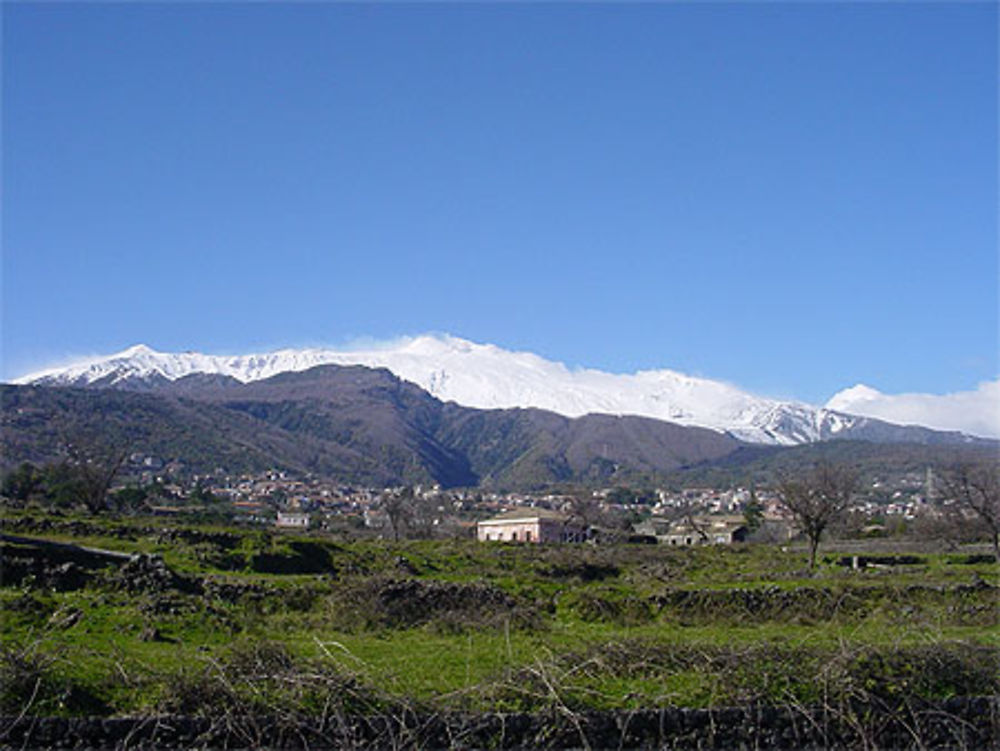 Zafferana et l'Etna en hiver