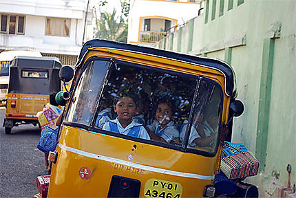 Le rickshaw de l'école