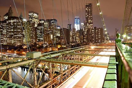 Brooklyn bridge New York by night 