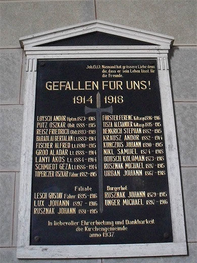 Monument aux morts en allemand