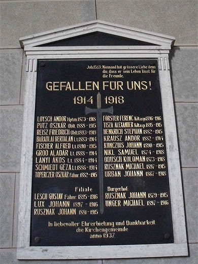 Monument aux morts en allemand Monument aux morts en allemand