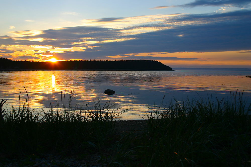 Baie Quarry au soleil couchant