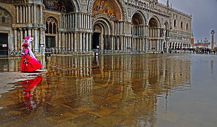Venice place saint marc inondée
