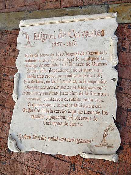 Miguel de Cervantes - Plaque commémorative