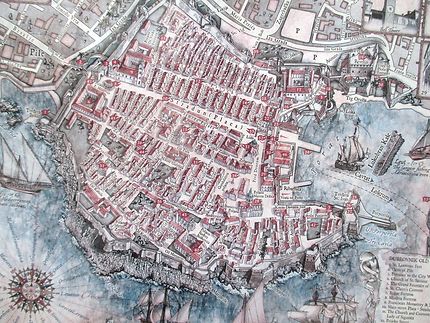 Ancien plan de Dubrovnik 